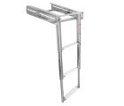 S.S Bracket Telescopic Ladder With Stopper, Mirror Polished